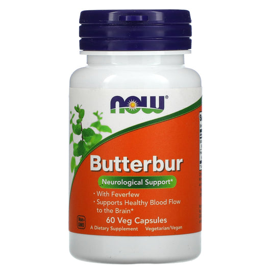 NOW Foods, Butterbur, 60 Veg Capsules - Image 1