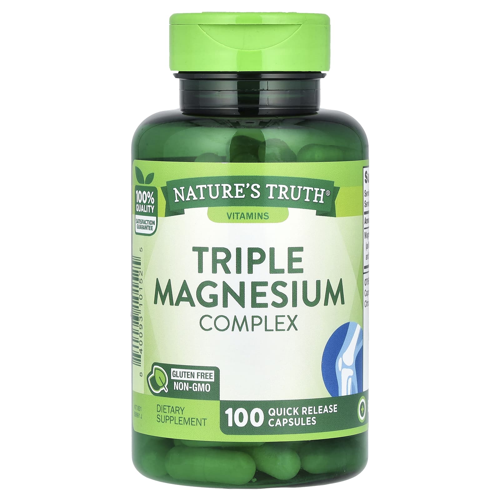 Nature's Truth, Triple Magnesium Complex, 100 Quick Release Capsules (420 mg per Capsule) - Image 1