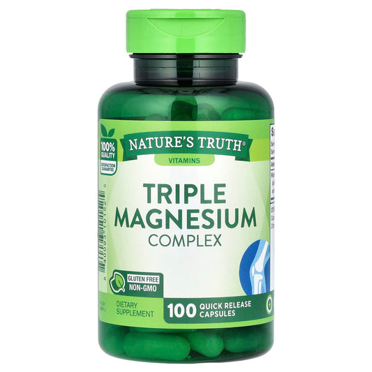 Nature's Truth, Triple Magnesium Complex, 100 Quick Release Capsules (420 mg per Capsule) - Image 1