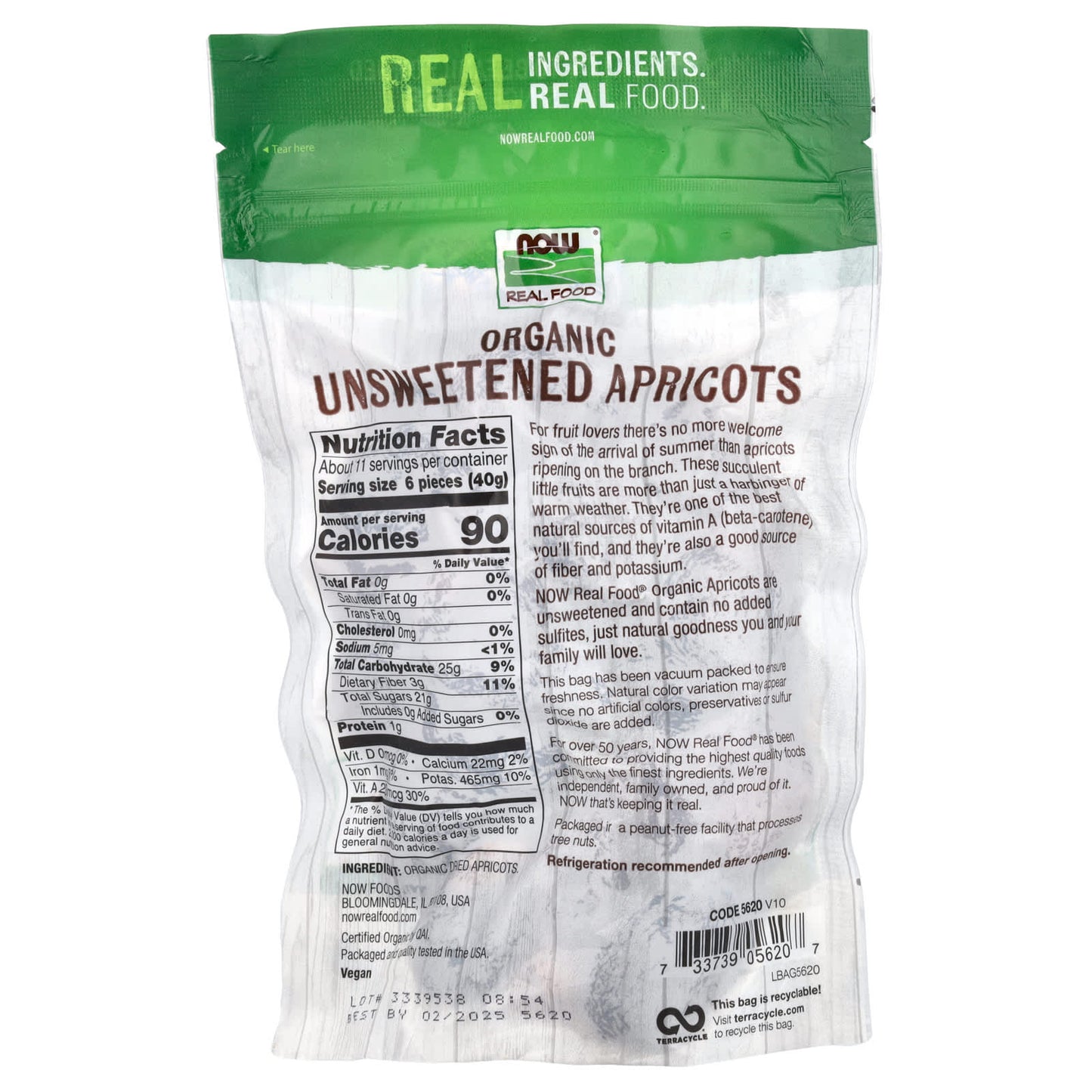 NOW Foods, Organic Unsweetened Apricots, 16 oz (454 g) - Image 2