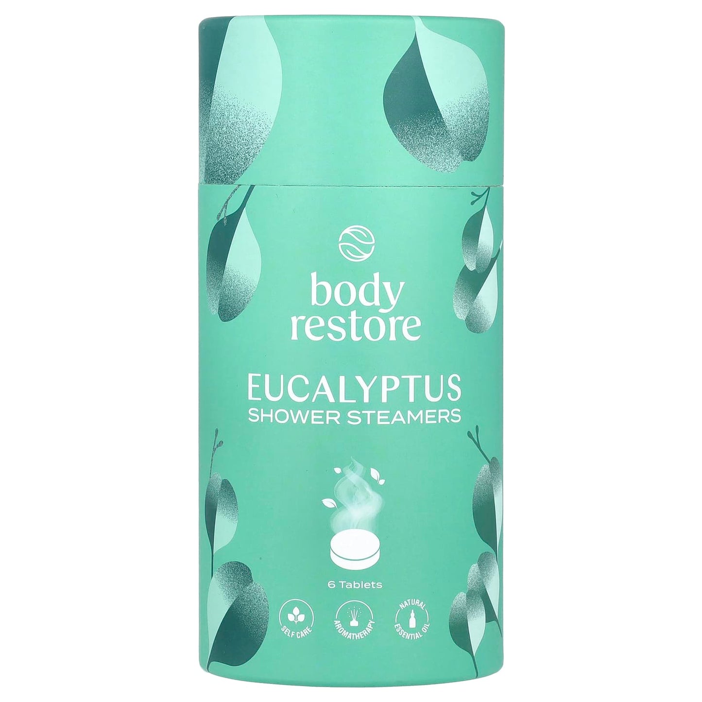 Eucalyptus Body Restore Shower Steamers - 6 Tablets for Stress Relief - Image 1