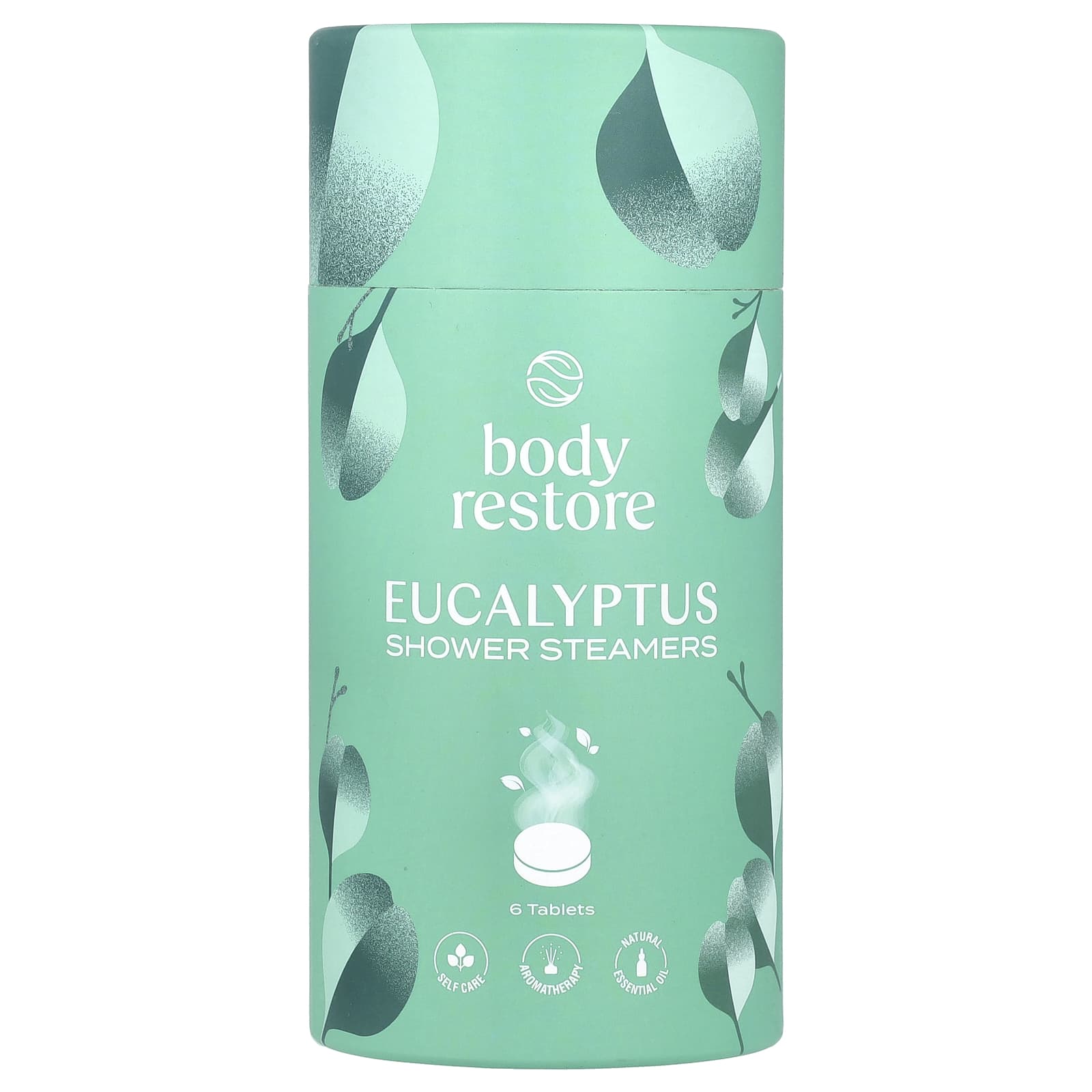 Eucalyptus Body Restore Shower Steamers - 6 Tablets for Stress Relief - Image 1