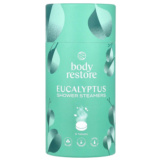 Eucalyptus Body Restore Shower Steamers - 6 Tablets for Stress Relief - Image 1