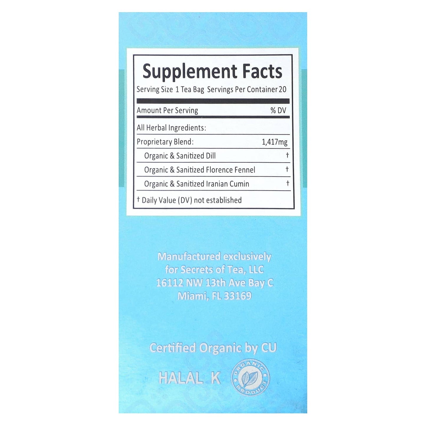 Secrets of Tea, Organic Baby Colic Tea, Caffeine Free, 20 Unbleached Tea Bags, 1 oz (28 g) - Image 2