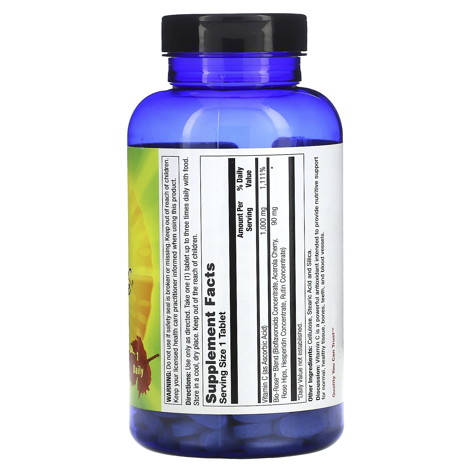 Nature's Life, Mega C With Bio-Rose, 1,000 mg, 250 Tablets - Image 2