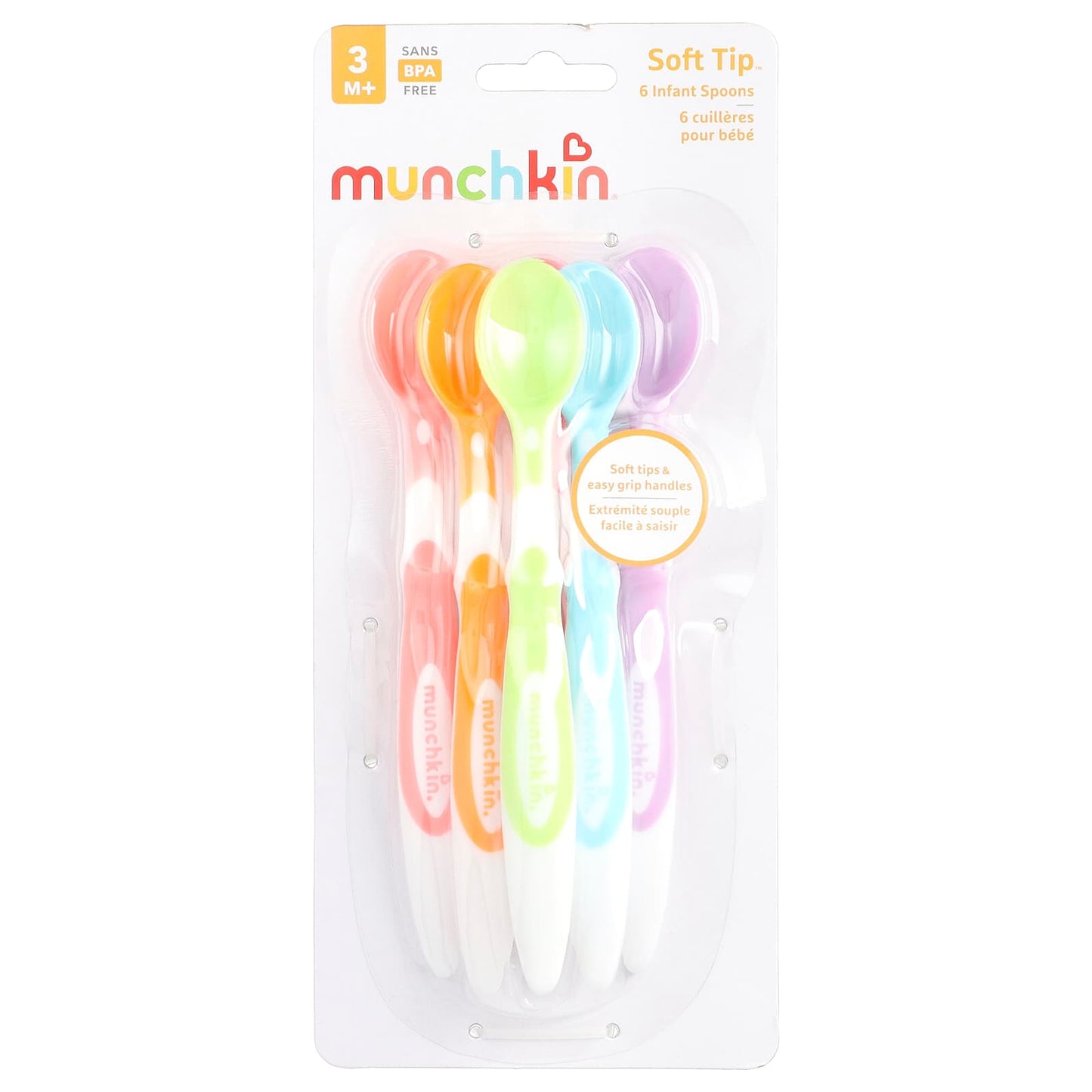 Munchkin, Soft-Tip™ Infant Spoons, 3 Months+, 6 Count - Image 1