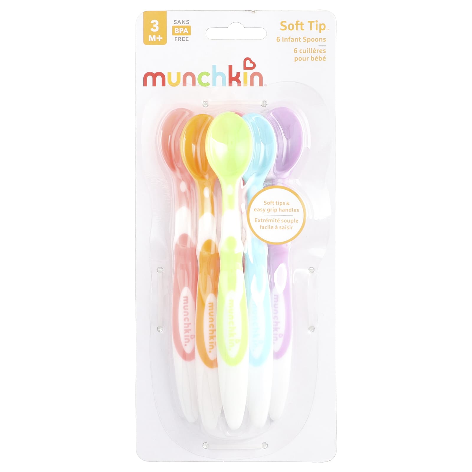 Munchkin, Soft-Tip™ Infant Spoons, 3 Months+, 6 Count - Image 1