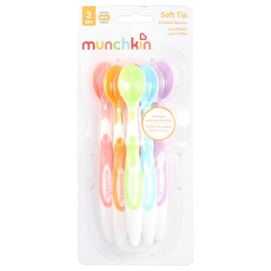 Munchkin, Soft-Tip™ Infant Spoons, 3 Months+, 6 Count - Image 1