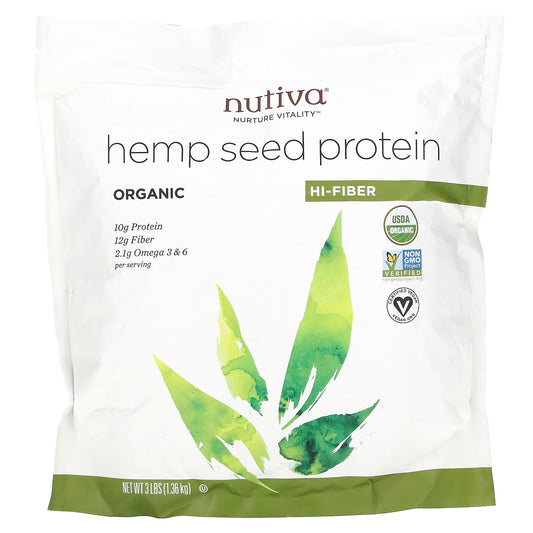Nutiva, Organic Hemp Seed Protein, 3 lbs (1.36 kg) - Image 1