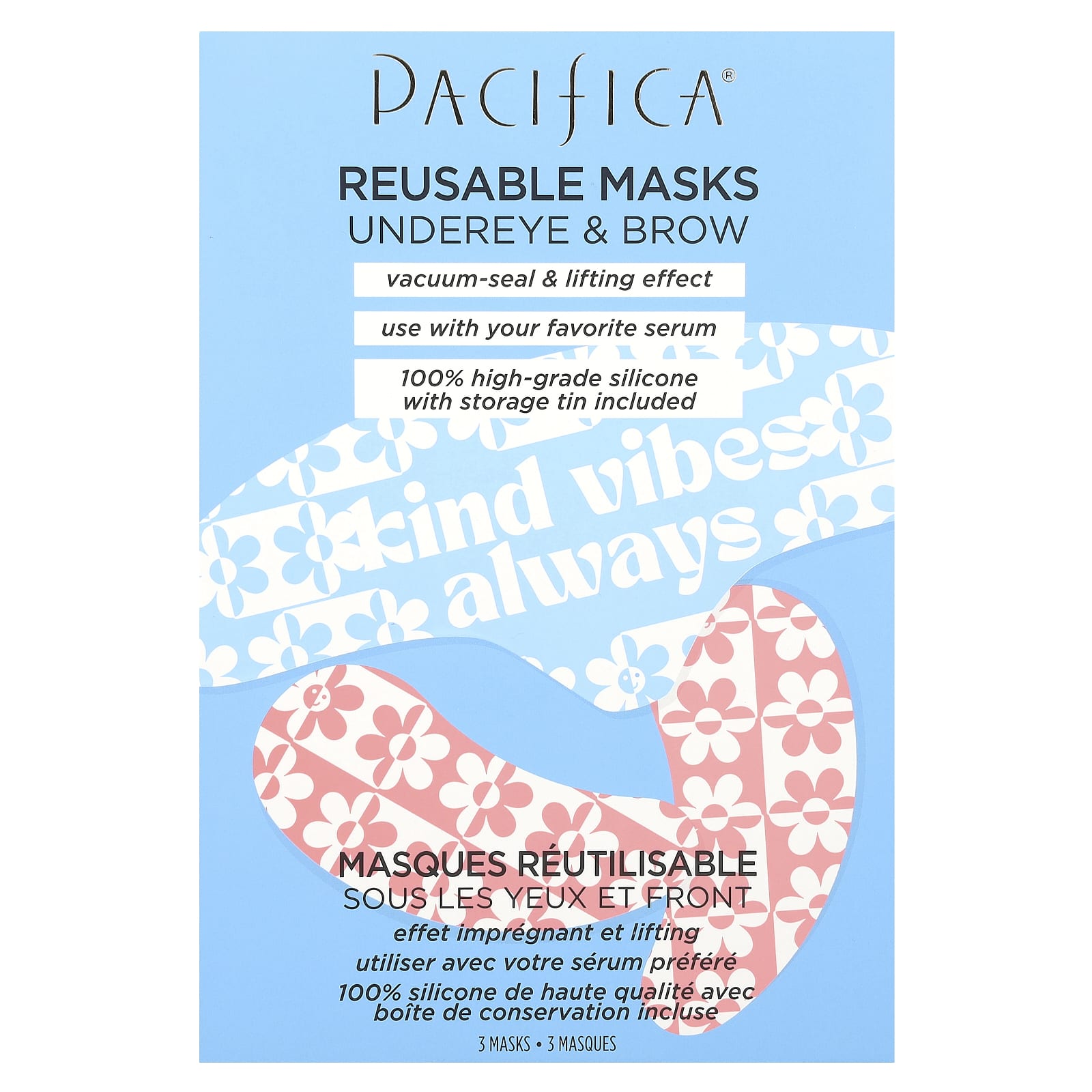 Pacifica, Reusable Undereye & Brow Beauty Masks, 3 Masks - Image 1