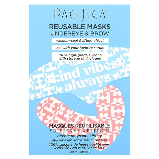 Pacifica, Reusable Undereye & Brow Beauty Masks, 3 Masks - Image 1
