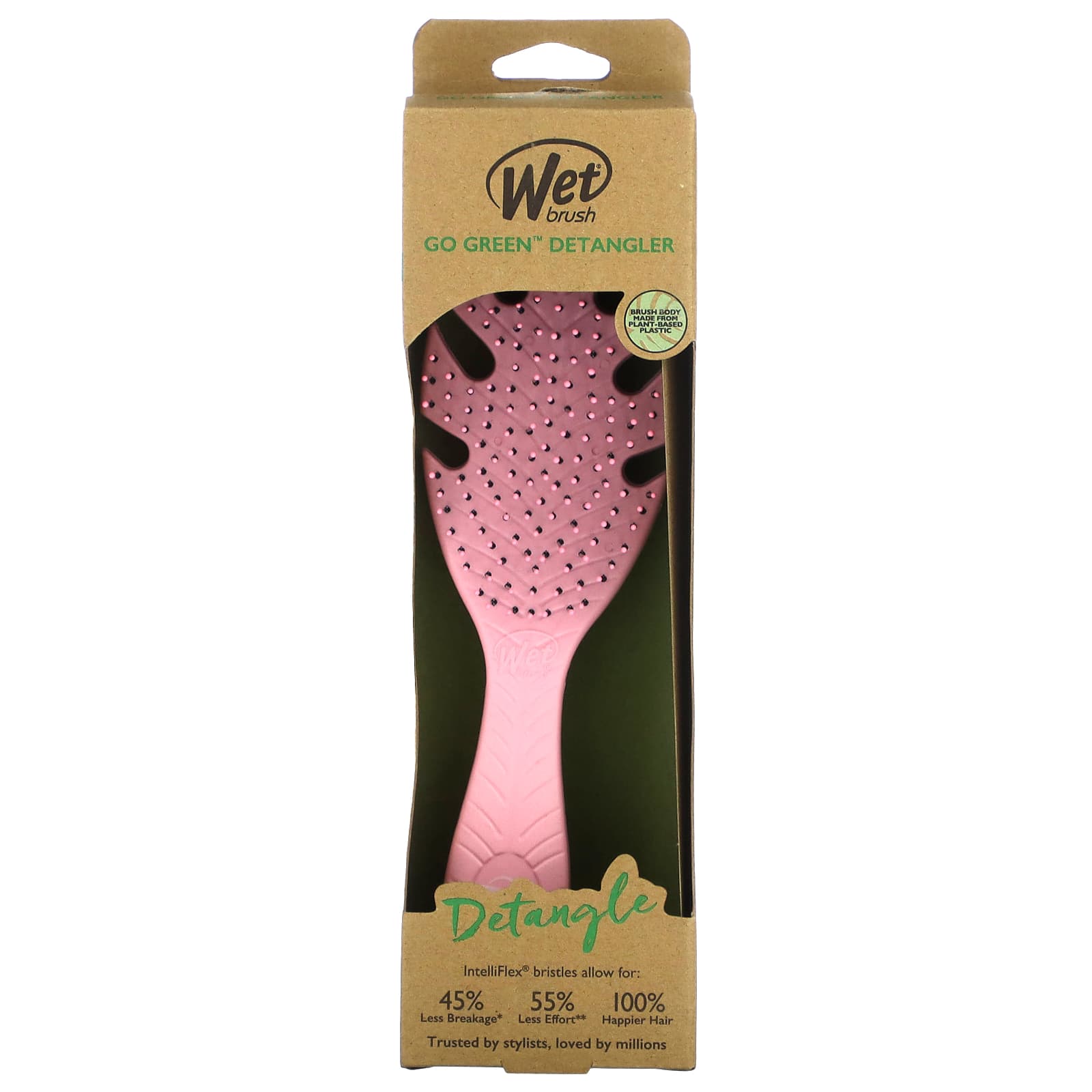 Wet Brush, Go Green Detangler, Pink, 1 Brush - Image 2