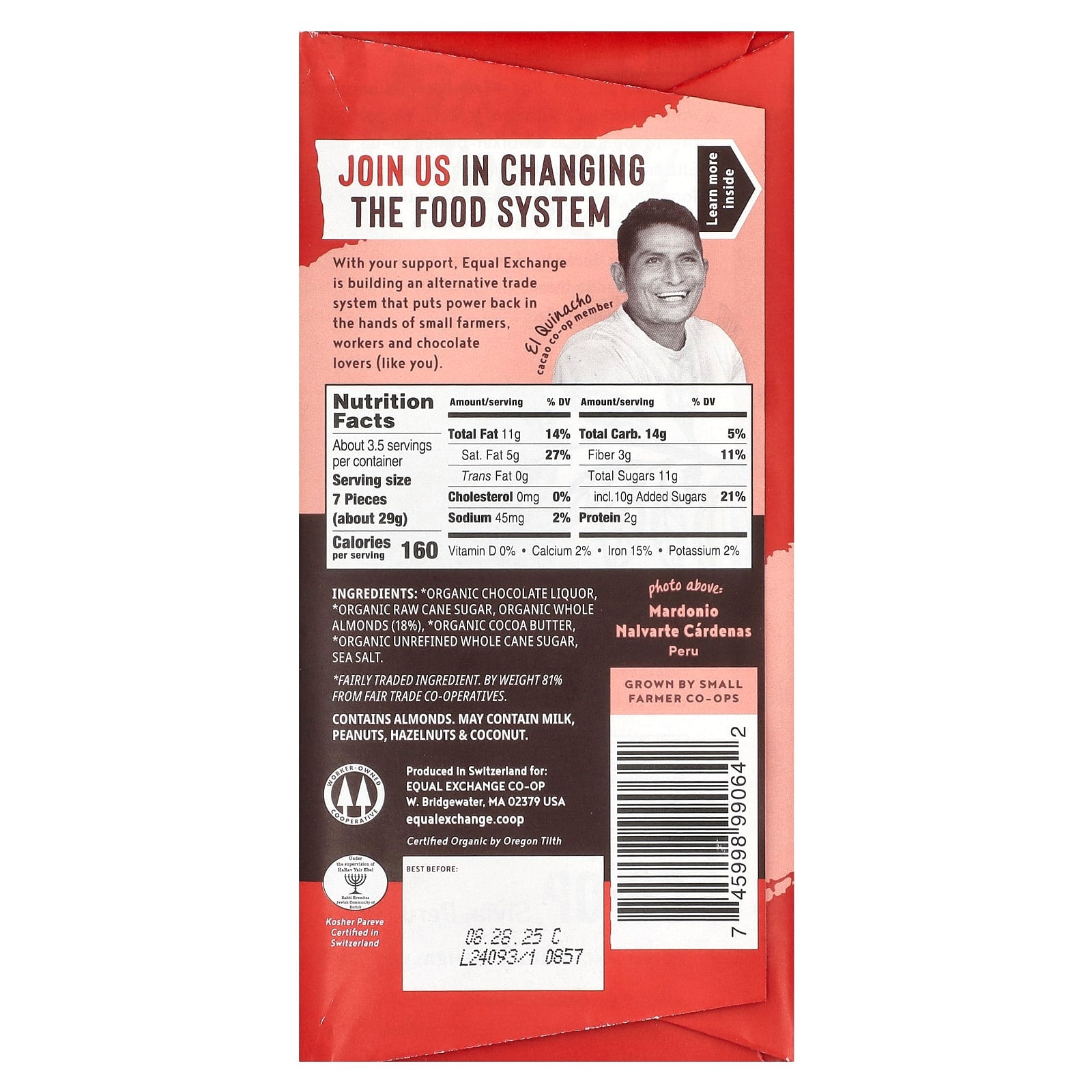 Dark Chocolate Bites with Almond & Sea Salt - Organic & Fair Trade - Image 2