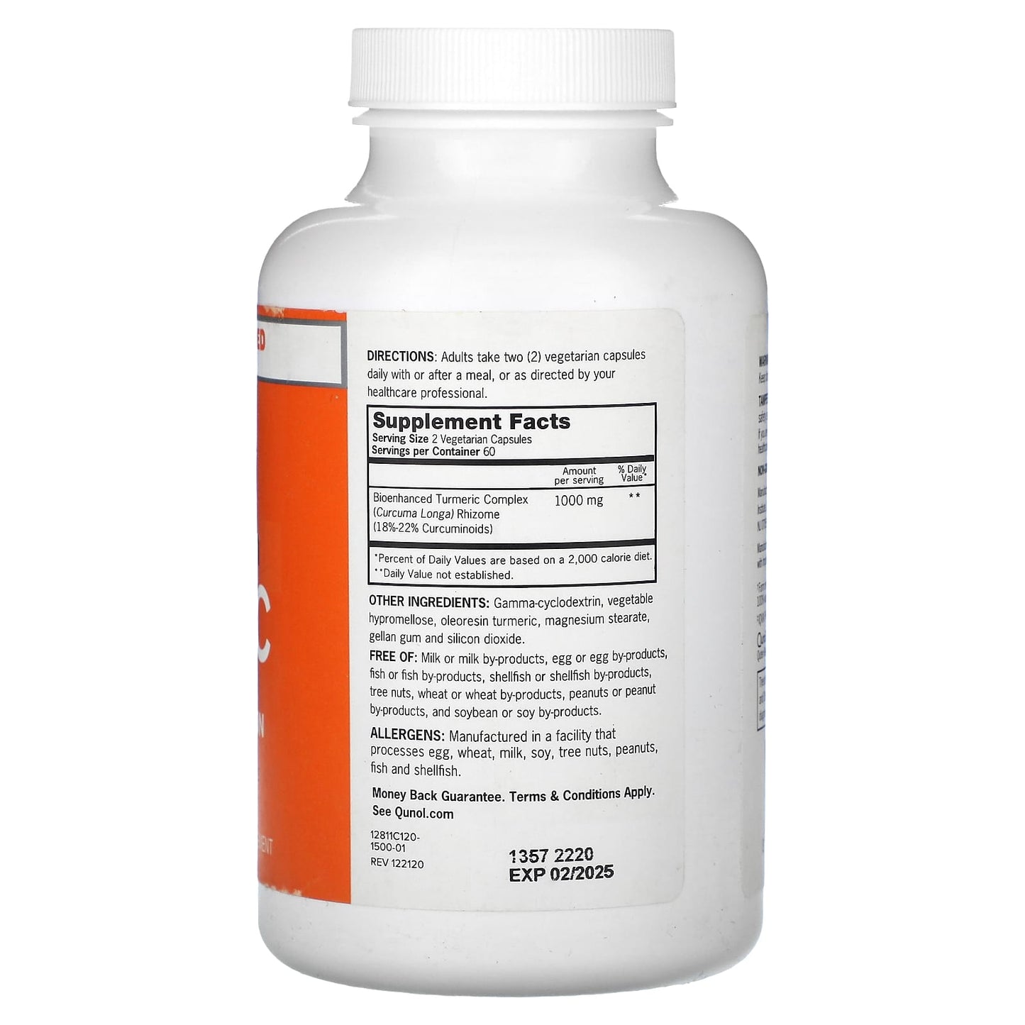 Qunol, Turmeric, Curcumin Complex, Extra Strength, 120 Vegetarian Capsules (500 mg per Capsule) - Image 2