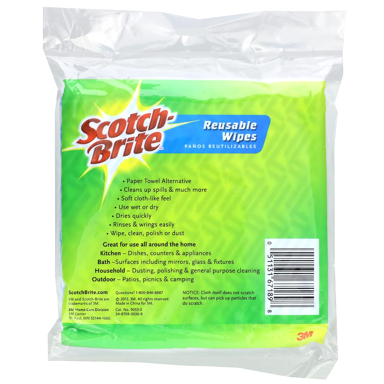 Scotch-Brite, Reusable Wipes, 5 Wipes - Image 2