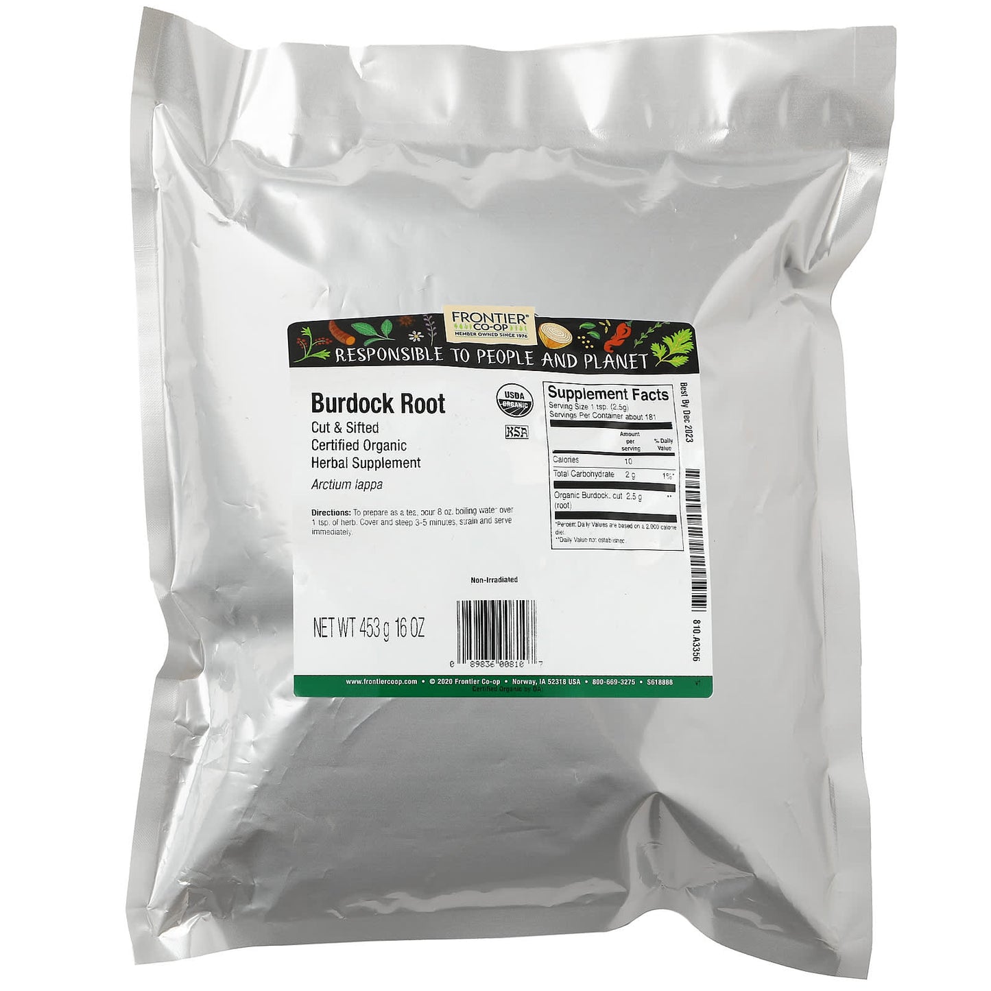 Organic Burdock Root by Frontier Co-op - 16 oz - Image 2
