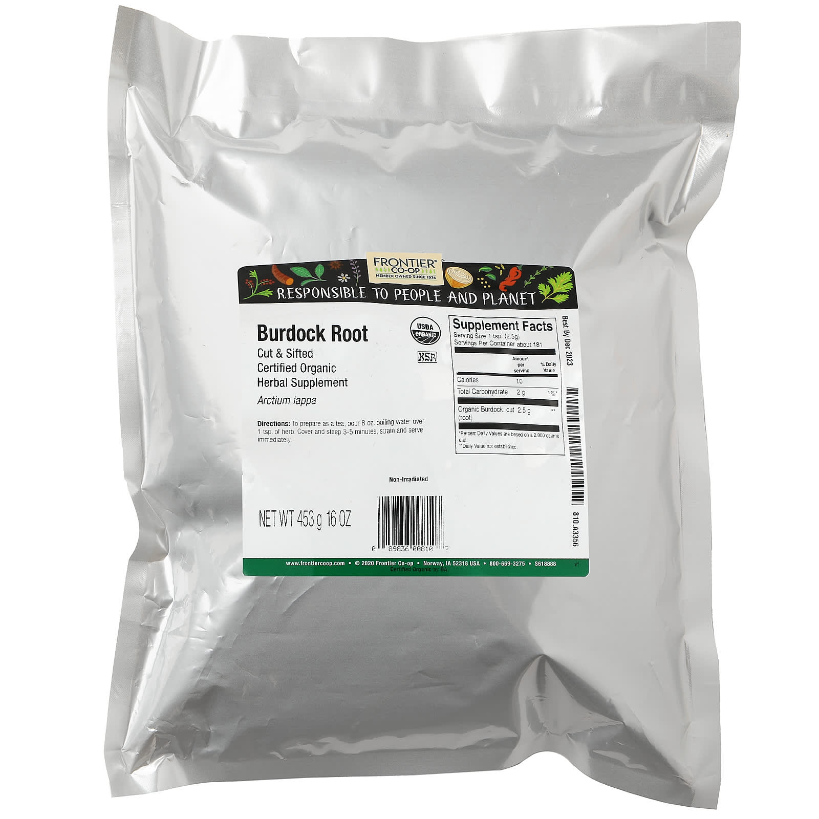 Organic Burdock Root by Frontier Co-op - 16 oz - Image 2