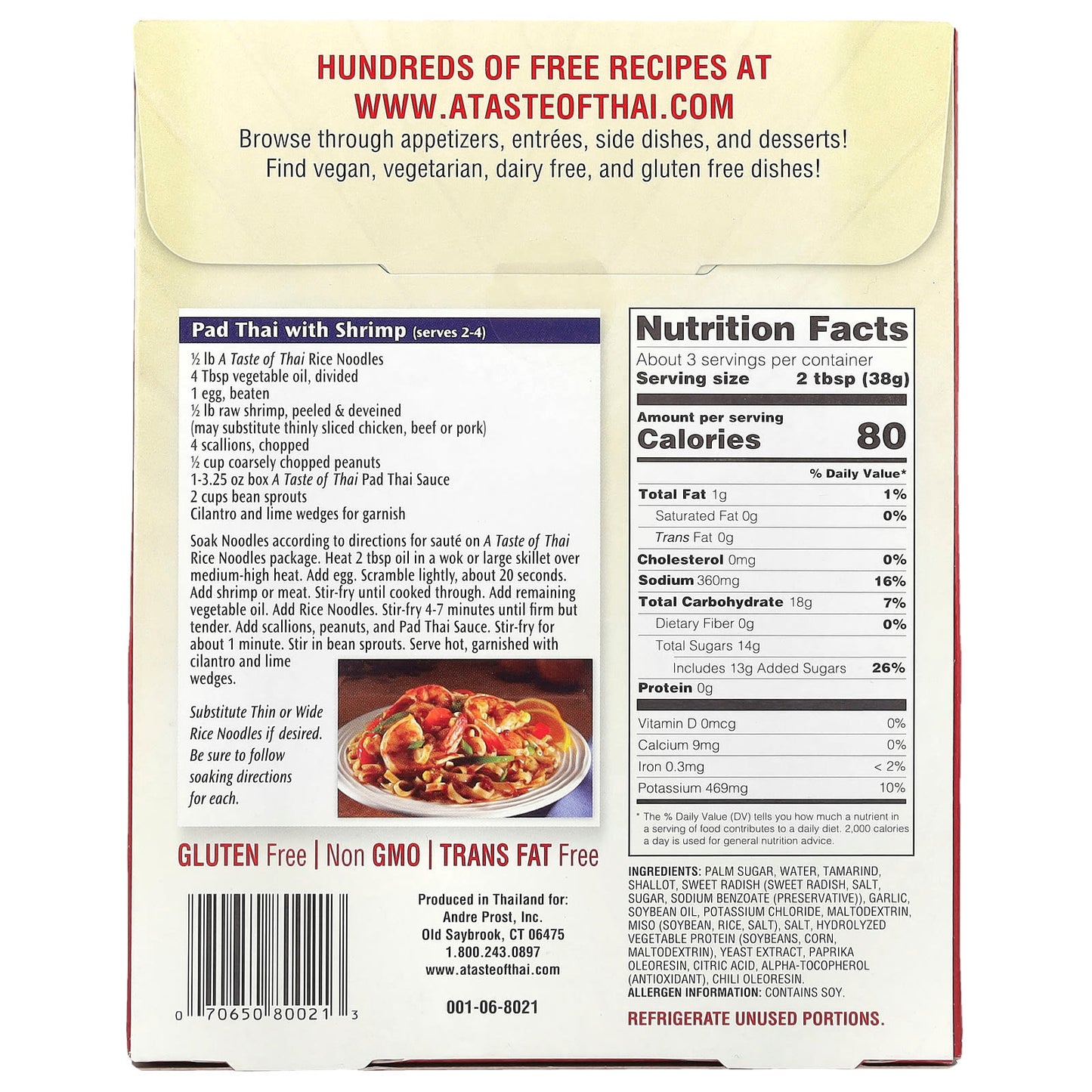 Authentic Pad Thai Sauce by A Taste of Thai - 3.25 fl oz (100 ml) - Image 2
