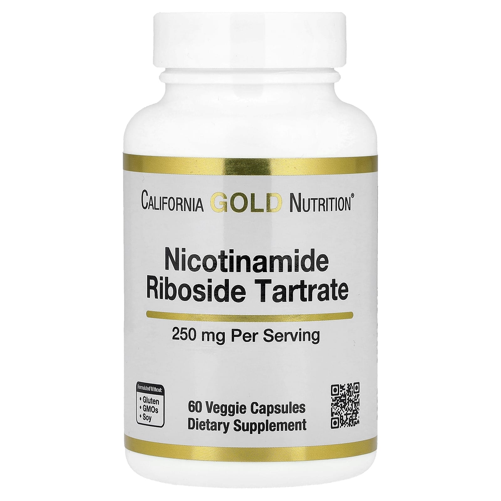 Boost Energy with California Gold Nutrition Nicotinamide Riboside Tartrate (NR) 250mg - Image 1