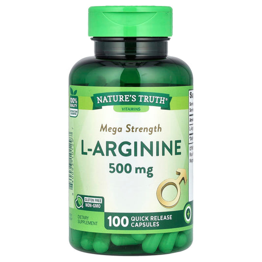 Nature's Truth, L-Arginine, 500 mg, 100 Quick Release Capsules - Image 1