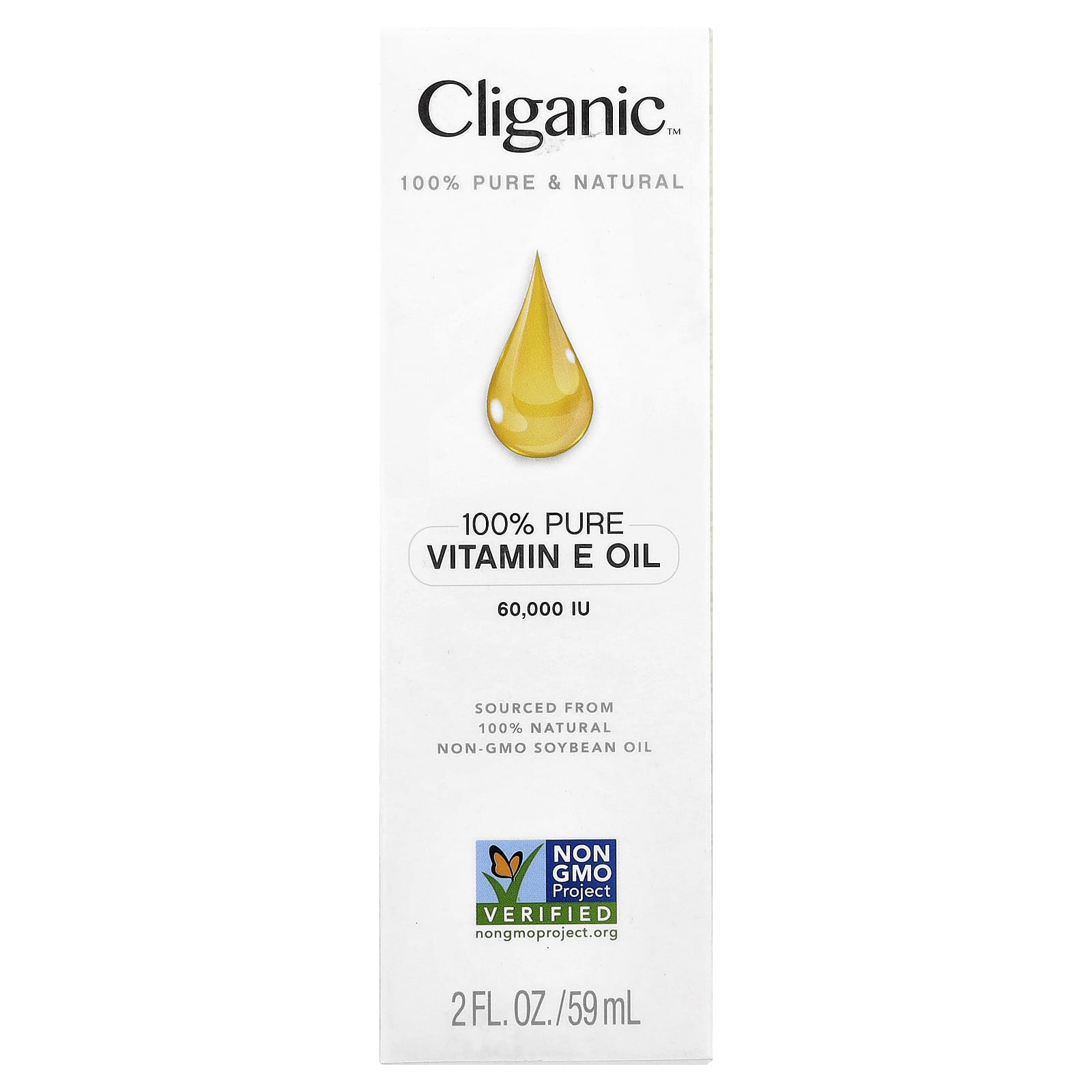 Pure Vitamin E Oil by Cliganic - Natural Skin Moisturizer (60,000 IU, 2 fl oz) - Image 2
