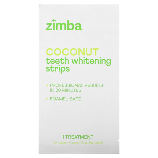 Zimba, Teeth Whitening Strips, Coconut, 14 Treatments - Image 1