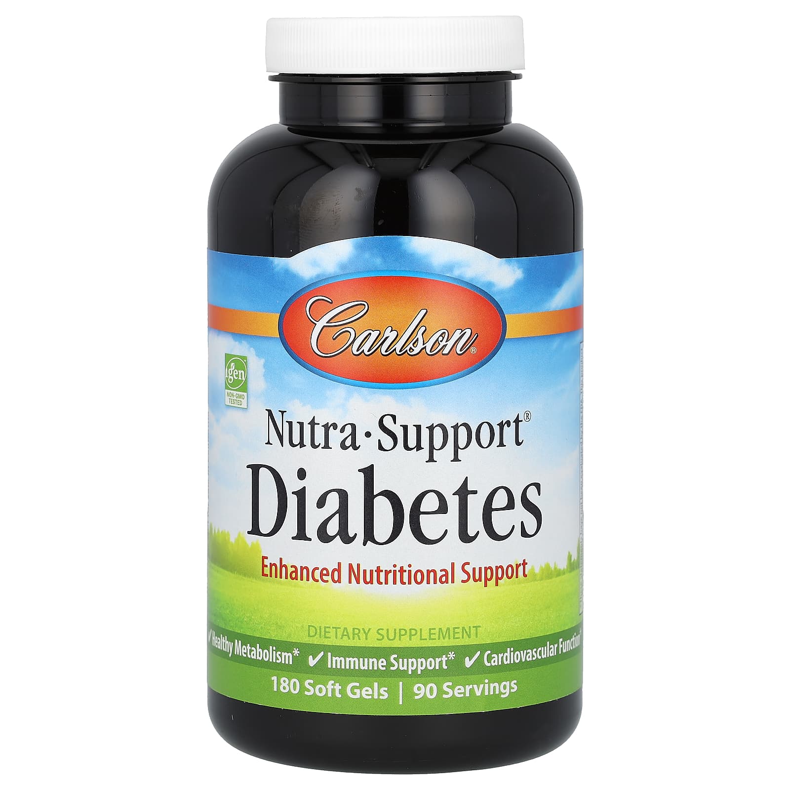 Carlson Nutra-Support Diabetes Support Supplement - 180 Soft Gels - Image 1