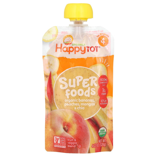 <span>Happy Family Organics Happy Tot Super Foods for Toddlers, Stage 4, with Omega-3s & Fiber</span> - Image 1