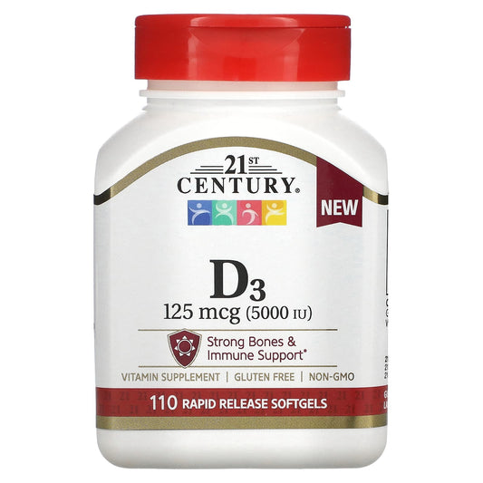 Vitamin D3 Softgels for Strong Bones & Immune Support | 5,000 IU - Image 1