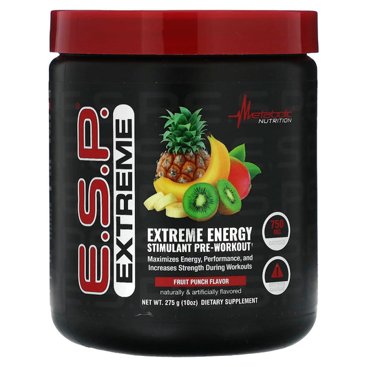 Metabolic Nutrition, E.S.P. Extreme Energy Stimulant Pre-Workout, Fruit Punch, 10 oz (275 g) - Image 1