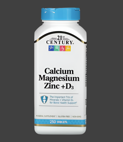 21st Century, Calcium Magnesium Zinc + D3, 250 Tablets