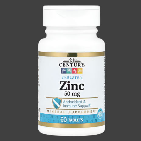 21st Century, Chelated Zinc, 60 Tablets
