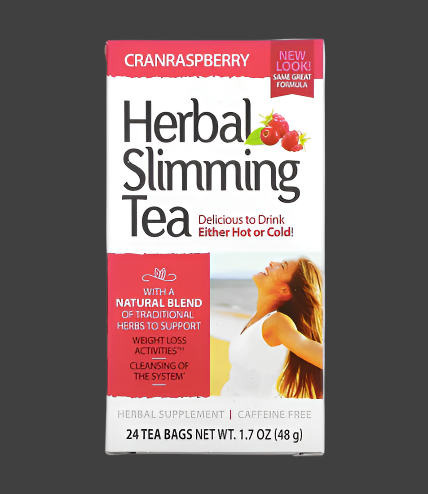 21st Century, Herbal Slimming Tea, Cranraspberry, Caffeine Free, 24 Tea Bags, 1.7 oz (48 g)