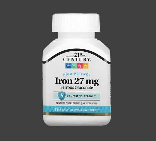 21st Century, High-Potency Iron, 27 mg, 110 Easy to Swallow Tablets