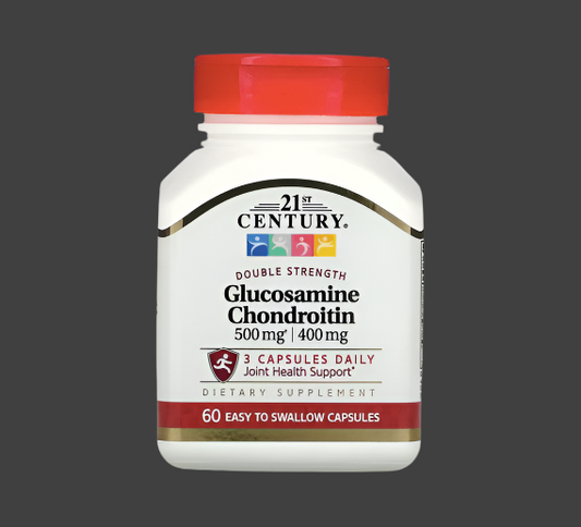 21st Century, Glucosamine / Chondroitin, Double Strength, 1500 mg / 1200 mg, 60 Easy to Swallow Capsules (500 mg / 400 mg per Capsule)