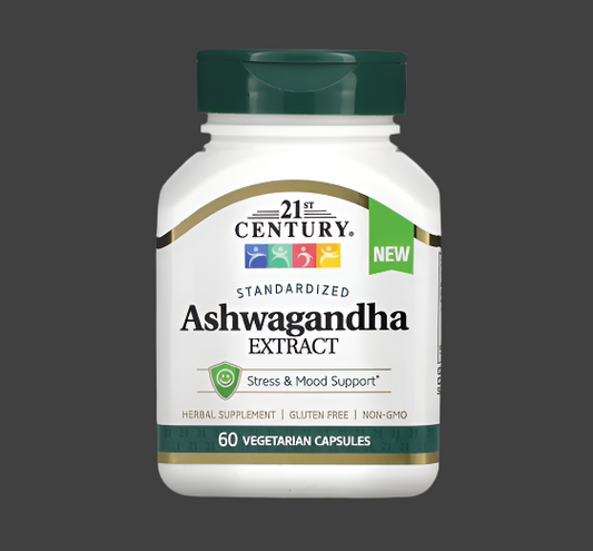 21st Century, Standardized Ashwagandha Extract, 500 mg , 60 Vegetarian Capsules