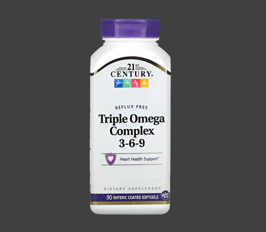 21st Century, Triple Omega Complex 3-6-9, 90 Enteric Coated Softgels