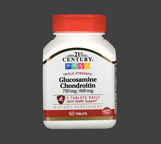 21st Century, Triple Strength Glucosamine / Chondroitin, 60 Tablets