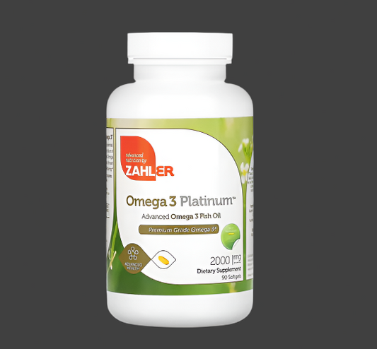 Zahler, Omega 3 Platinum, Advanced Omega 3 Fish Oil, 2,000 mg, 90 Softgels, Expiry"06/2027