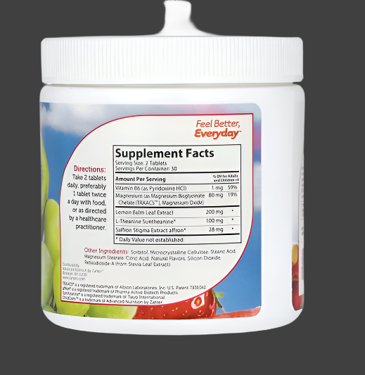 Zahler, ChildCalm, Children's Relaxation Support Formula, Fruit Punch, 60 Chewable Tablets, Expiry"02/2027