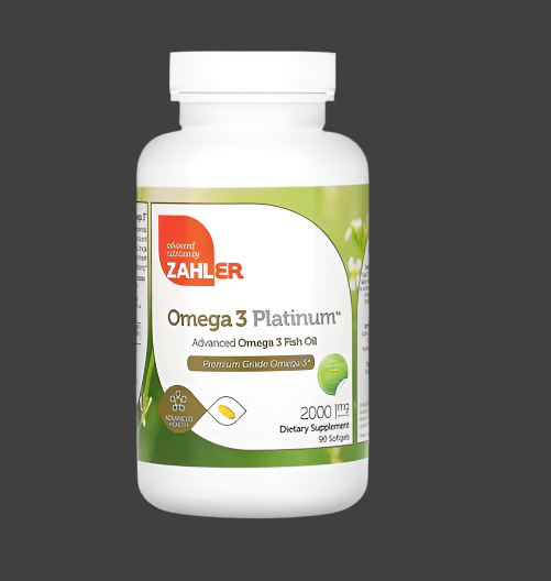 Zahler, Omega 3 Platinum, Advanced Omega 3 Fish Oil, 2,000 mg, 90 Softgels, Expiry"06/2027