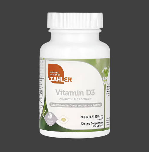 Zahler, Vitamin D3, 250 mcg (10,000 IU), 120 Softgels