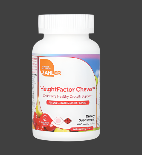Zahler, Height Factor Chews, Natural Berry, 60 Chewable Tablets, Expiry"01/2027