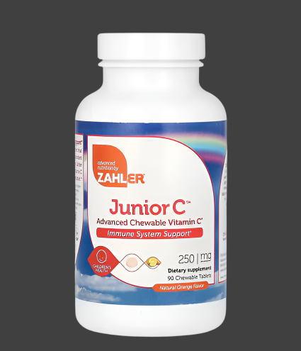 Zahler, Junior C, Advanced Chewable Vitamin C, Natural Orange, 250 mg, 90 Chewable Tablets