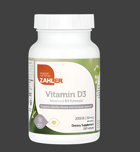 Zahler, Vitamin D3, 50 mcg (2,000 IU), 250 Softgels, Expiry"02/2026