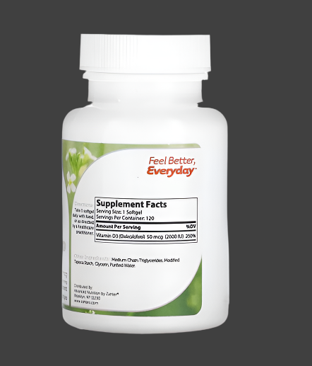 Zahler, Vitamin D3, Advanced D3 Formula, 50 mcg (2,000 IU), 120 Softgels, Expiry"09/2027
