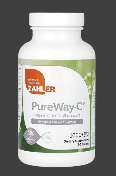 Zahler, Pure Way-C, Vitamin C and Bioflavonoids, 1,000 mg, 90 Tablets, Expiry"01/2027