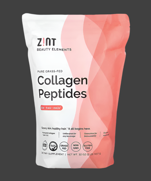 Zint, Pure Grass-Fed Collagen Peptides, Unflavored, 32 oz (907 g), Expiry"09/2027