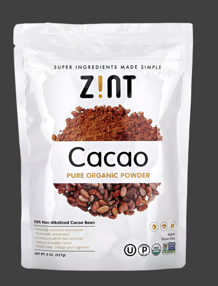 Zint, Pure Organic Powder, Cacao , 8 oz (227 g), Expiry"02/2026