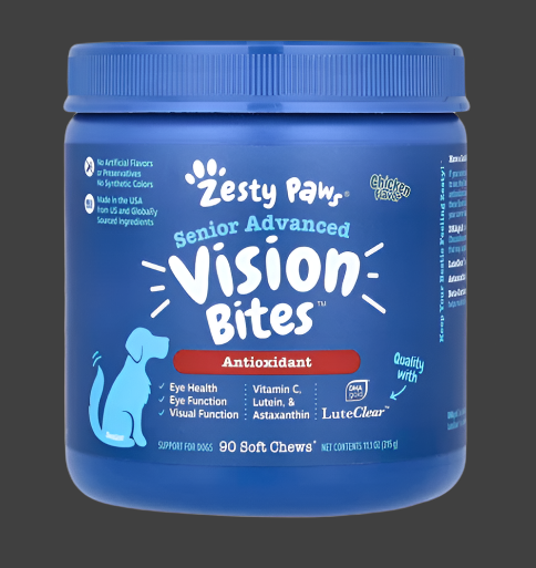 Zesty Paws, Senior Advanced, Vision Bites, For Dogs, Chicken, 90 Soft Chews, 11.1 oz (315 g), Expiry"10/2025